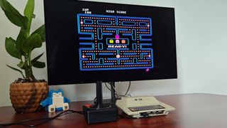 THE400 Mini with Pacman on screen
