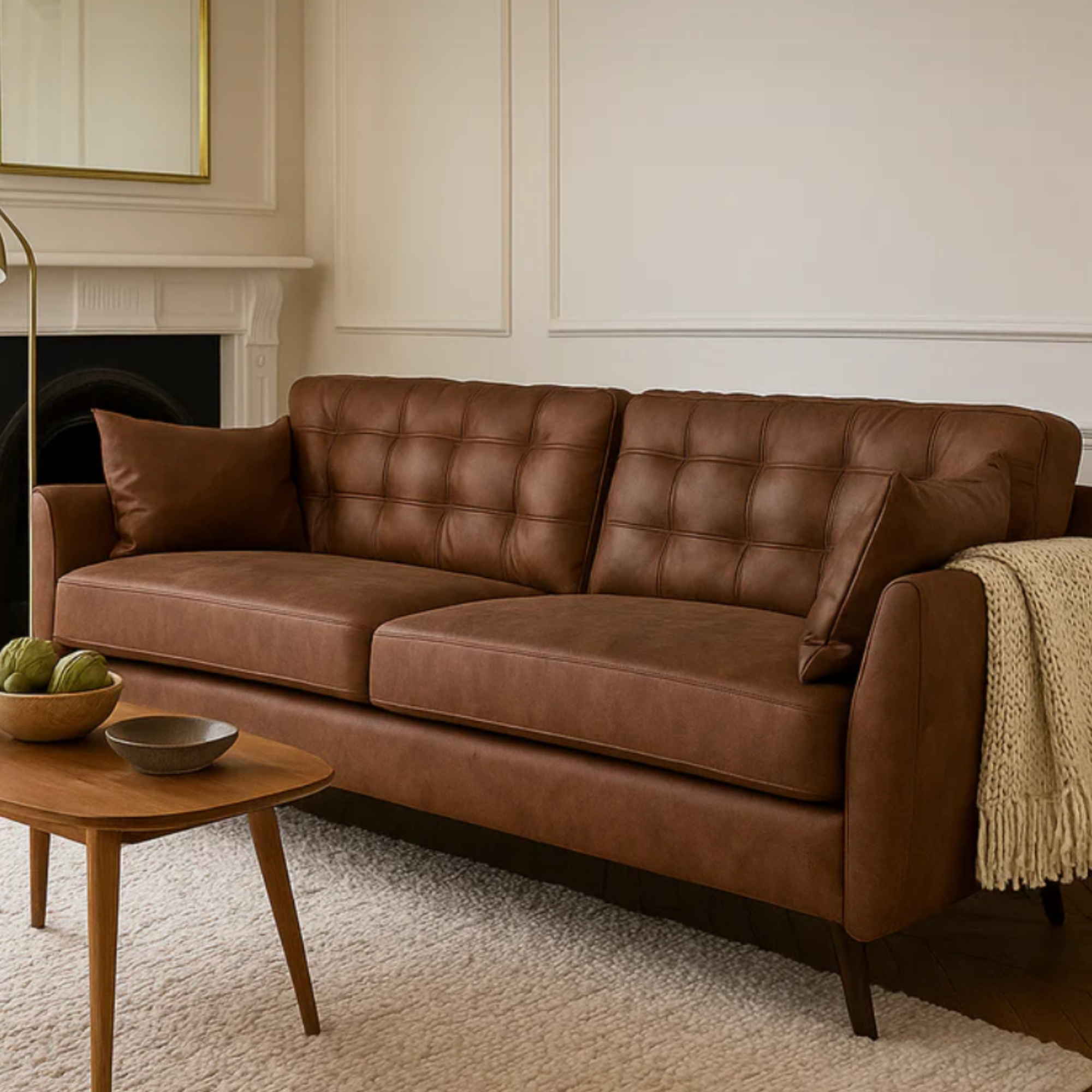 Model 10 3-Seater Sofa - Chestnut