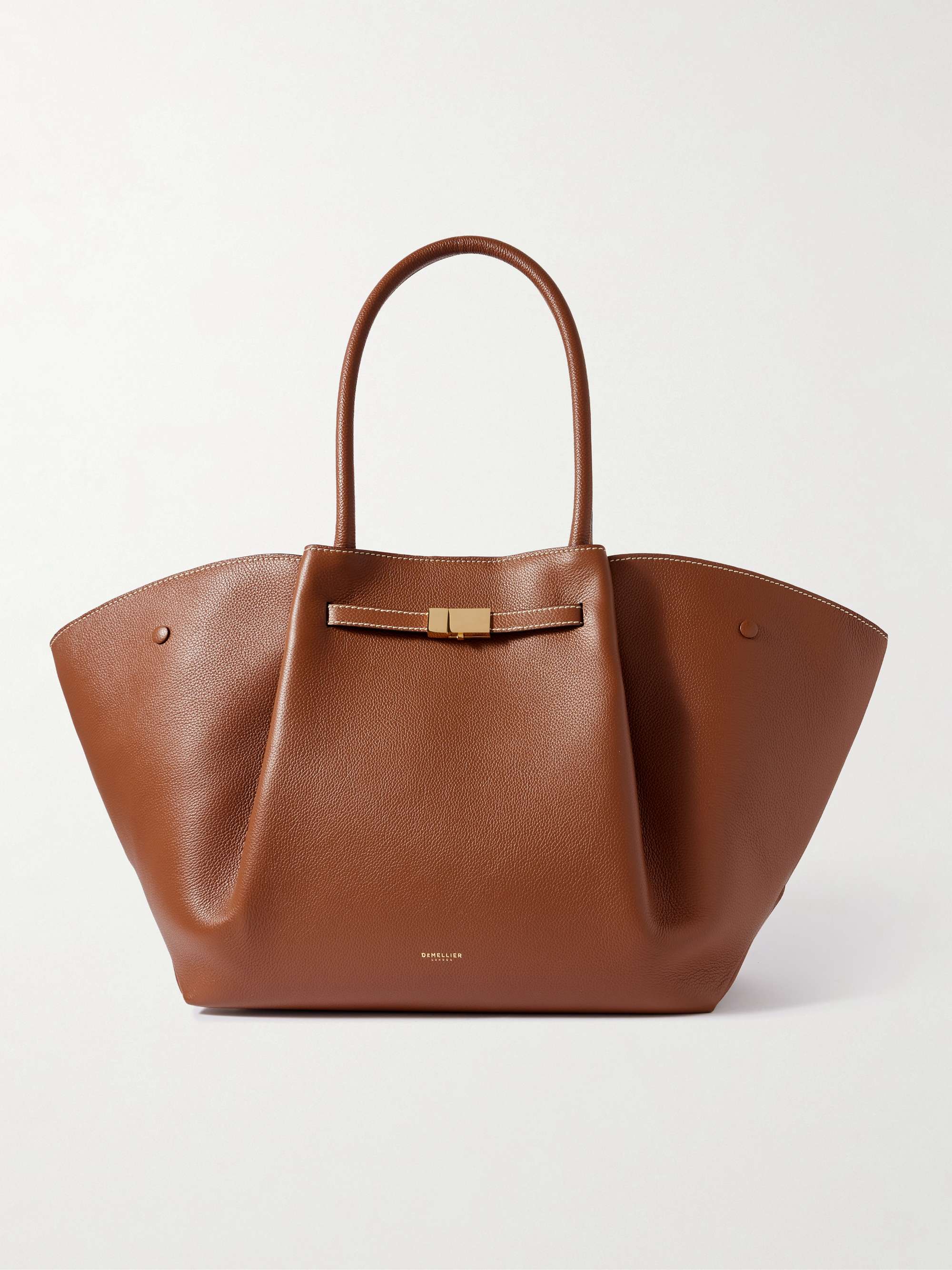 New York Textured-Leather Tote