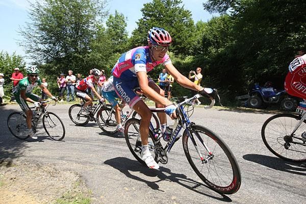 Alessandro Ballan (Lampre) rides in the break of 13 which went clear 60km into the stage.