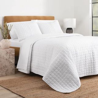 Nate Home by Nate Berkus Solid All-Season Cotton Textured Quilt Set
