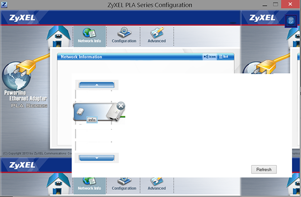 Figure 53 - ZyXEL powerline configuration utility