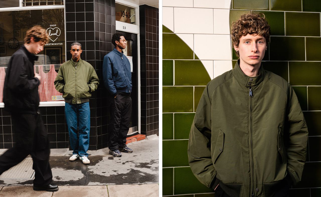 Models in Baracuta x Engineered Garments campaign