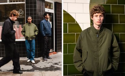 Models in Baracuta x Engineered Garments campaign