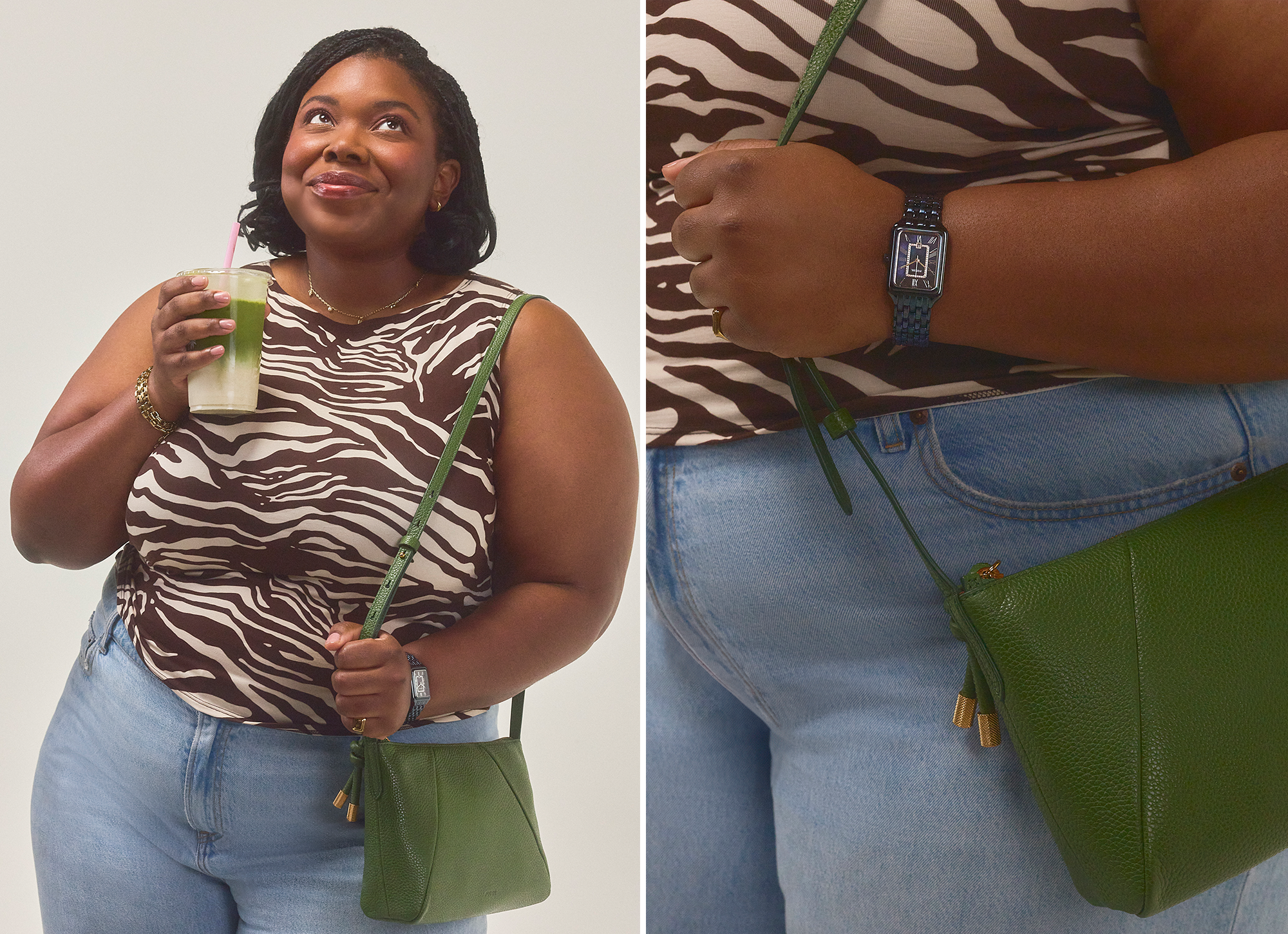 chichi offor and lauren eggertsen in fossil watches