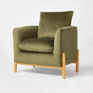 Green accent chair