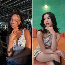 Manon Bannerman and Sophia Laforteza of Katseye.