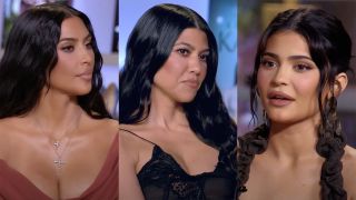 Kourtney, Kim and Kylie Jenner appear on KUWTK Reunion Special screenshot