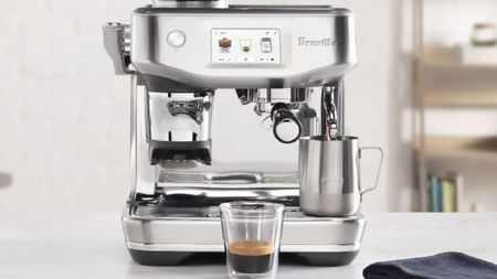 A Breville espresso machine on countertop