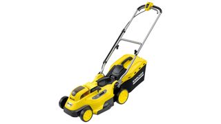 Kärcher LMO 18-36 cordless lawn mower depicted on a white background