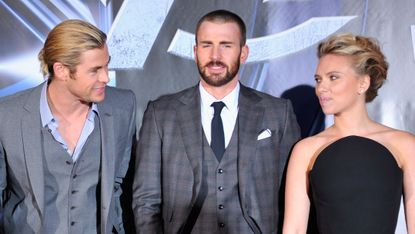 Scarlett Johansson and Chris Evans