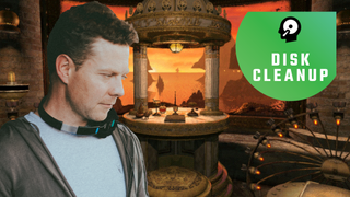Sam Barlow in front of a Riven backdrop