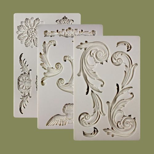 Musykrafties, Vintage Baroque Style Ornament Silicone Moulds