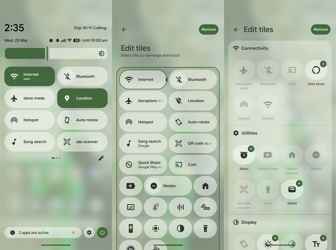 How to edit quick settings tiles on Android 16 Pixel 10
