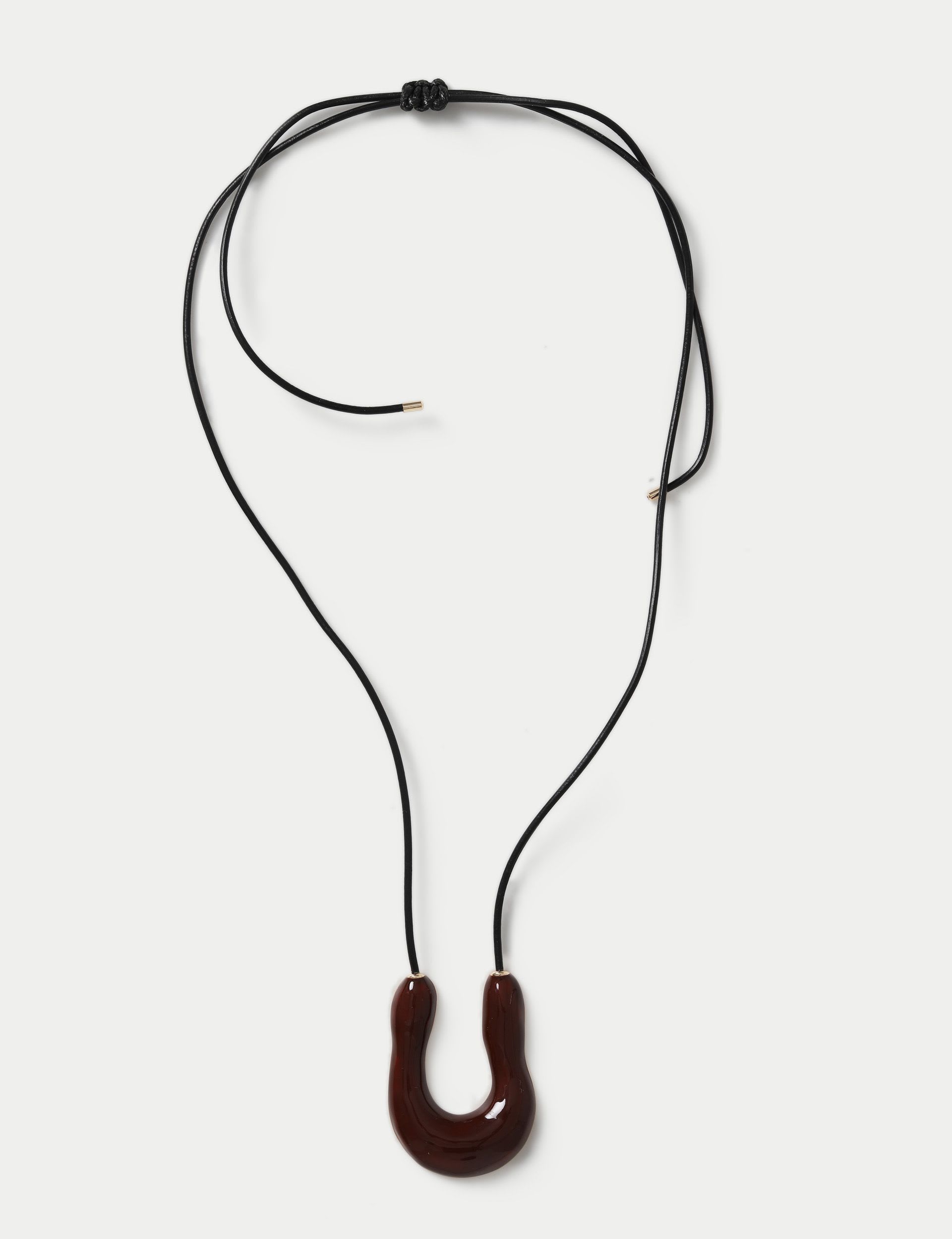 Chunky Burgundy Pendant Necklace