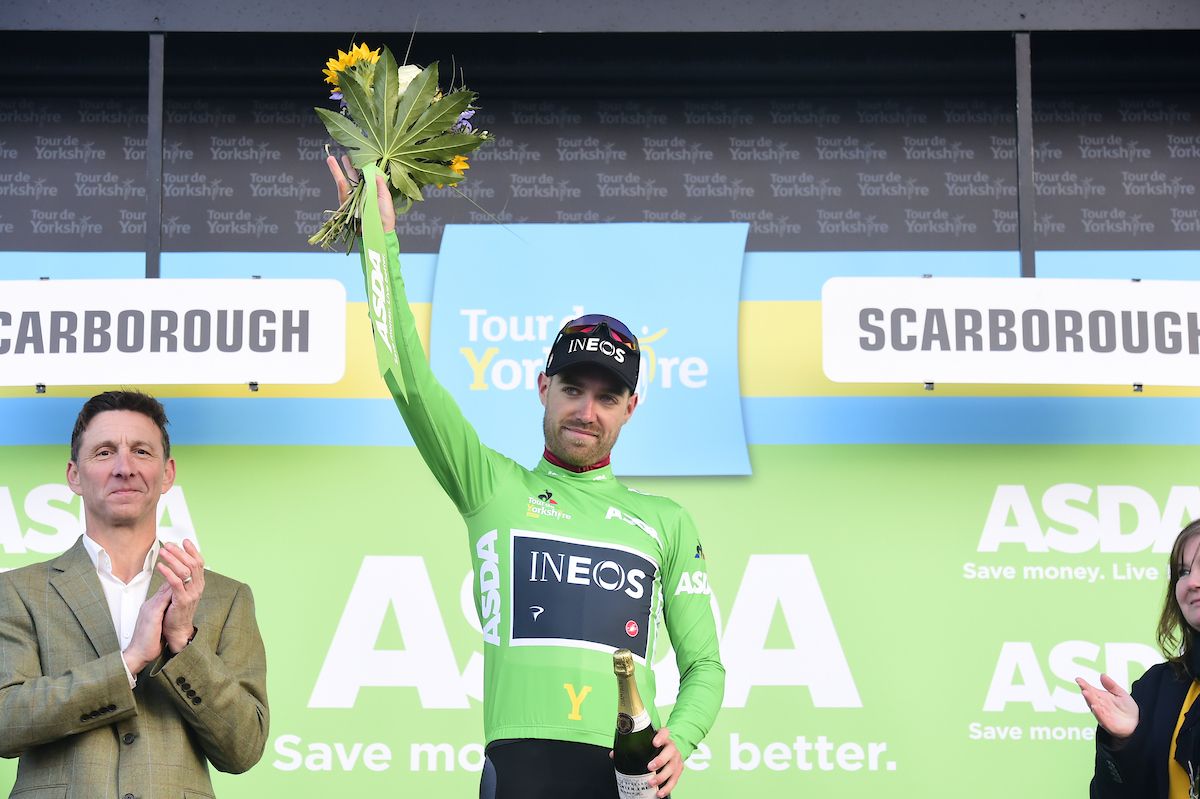 Chris Lawless (Team Ineos) in the points jersey