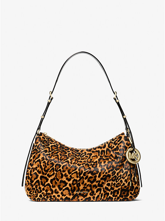 Nolita Medium Leopard Print Calf Hair Shoulder Bag