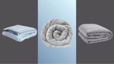 A selection of the best weighted blankets (L-R) Oodie, Kuddly, Silentnight