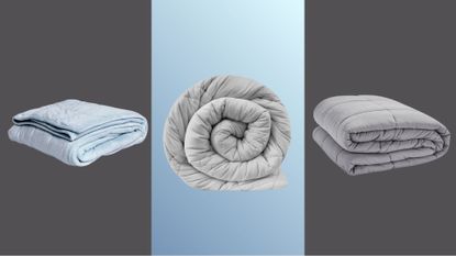 A selection of the best weighted blankets (L-R) Oodie, Kuddly, Silentnight