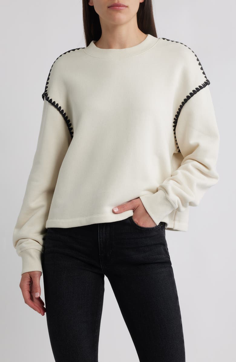 Blanket Stitch Terry Sweatshirt