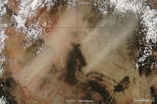 Dust plumes over Four Corners