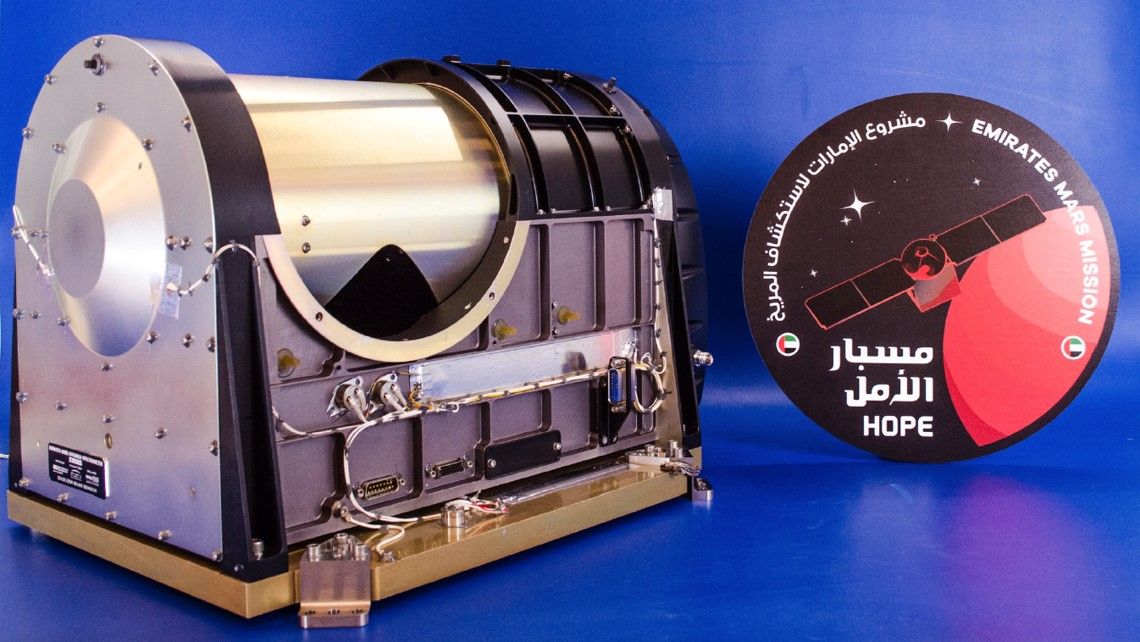 The Emirates Mars Infrared Spectrometer (EMIRS) focuses on the lower atmosphere, including studying dust, ice clouds, water vapor and temperature changes.