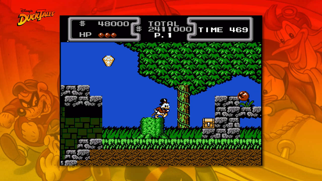 Retro Disney game screens, pixel art