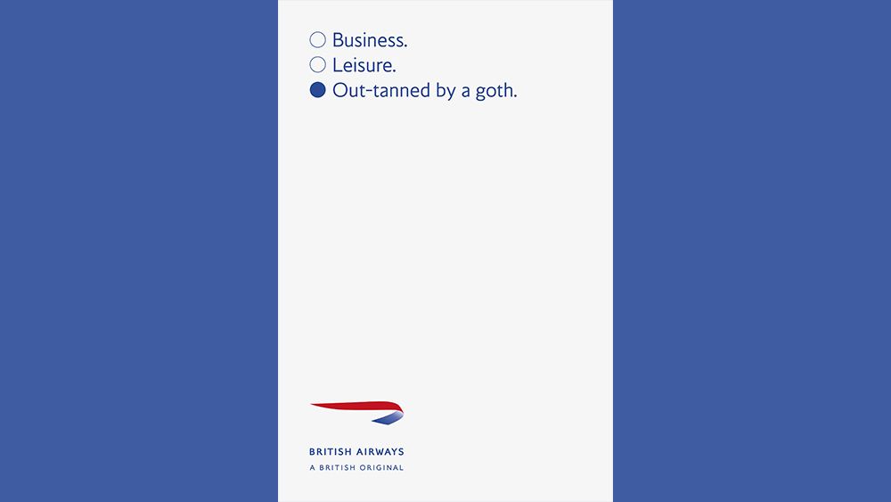 An image of an ad from the British Airways British Originals campaign