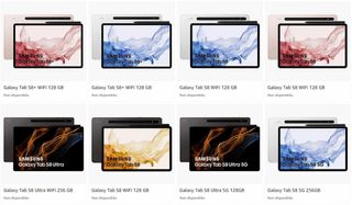 Imágenes filtradas de la gama Samsung Galaxy Tab S8