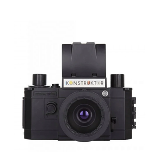 Lomography Konstruktor F film camera on a white background