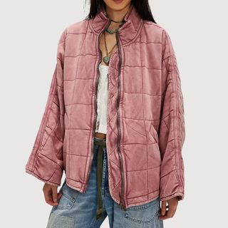 Dolman Quilted Knit Jacket