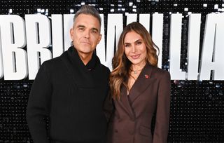 Robbie Williams and Ayda Field attend the pop-up launch of new Netflix Documentary Series "Robbie Williams" at the London Film Museum