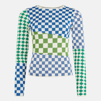 Patchwork Check Knit Jumper - £55.20 at Warehouse