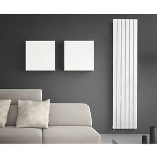 Vertical white radiator