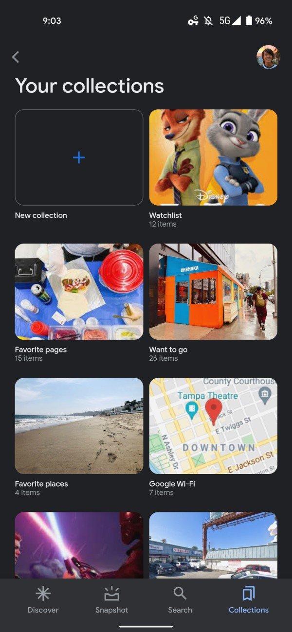 Collections Tab