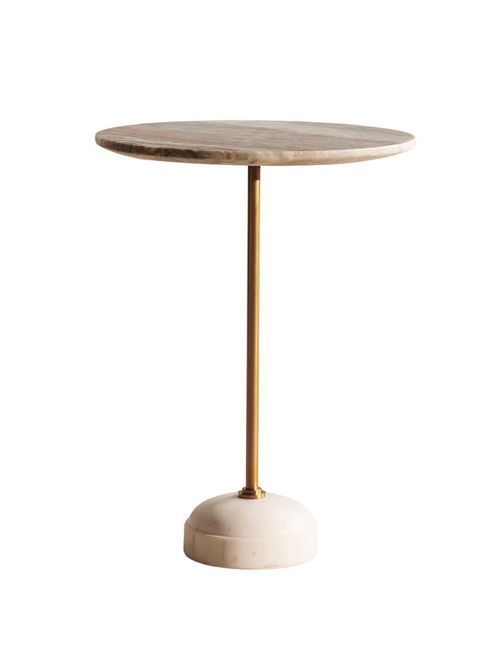 Fleet Side Table, Terra Bianca Marble