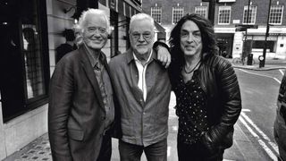 Danny Francis with Jimmy Page and Paul Stanley