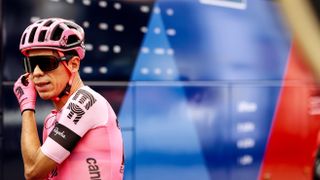 TARBES, FRANCE - JULY 06: Rigoberto Uran of Colombia and Team EF Education-EasyPost prior to the stage six of the 110th Tour de France 2023 a 144.9km stage from Tarbes to Cauterets-Cambasque 1355m / #UCIWT / on July 06, 2023 in Tarbes, France. (Photo by Michael Steele/Getty Images)