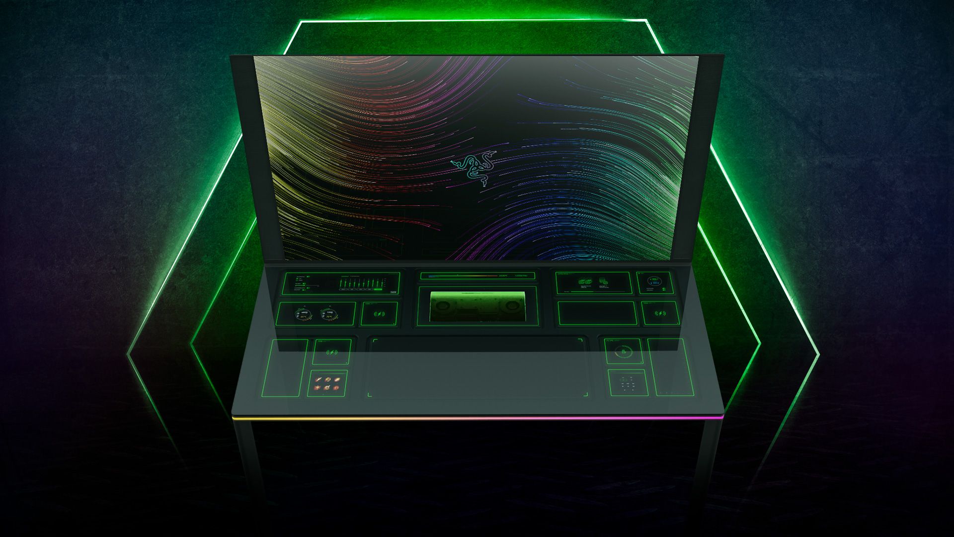 Razer Shows Off Gaming Desk With Modular Components, Haptic