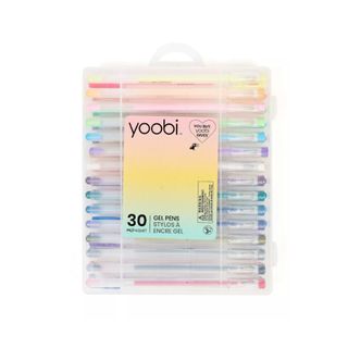 A pack of 30 colorful gel pens