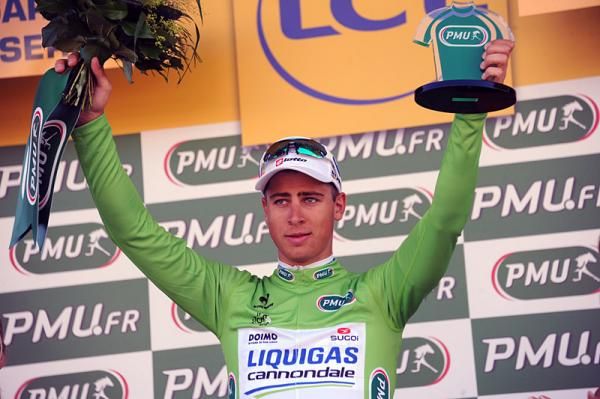 Points classification leader Peter Sagan (Liquigas-Cannondale)