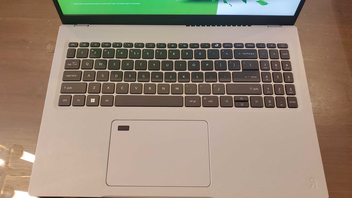 white laptop