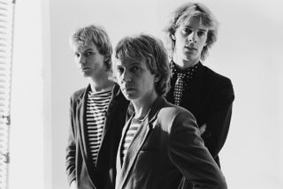 The Police in 1979. (from left) Sting, Andy Summers, and Stewart Copeland.