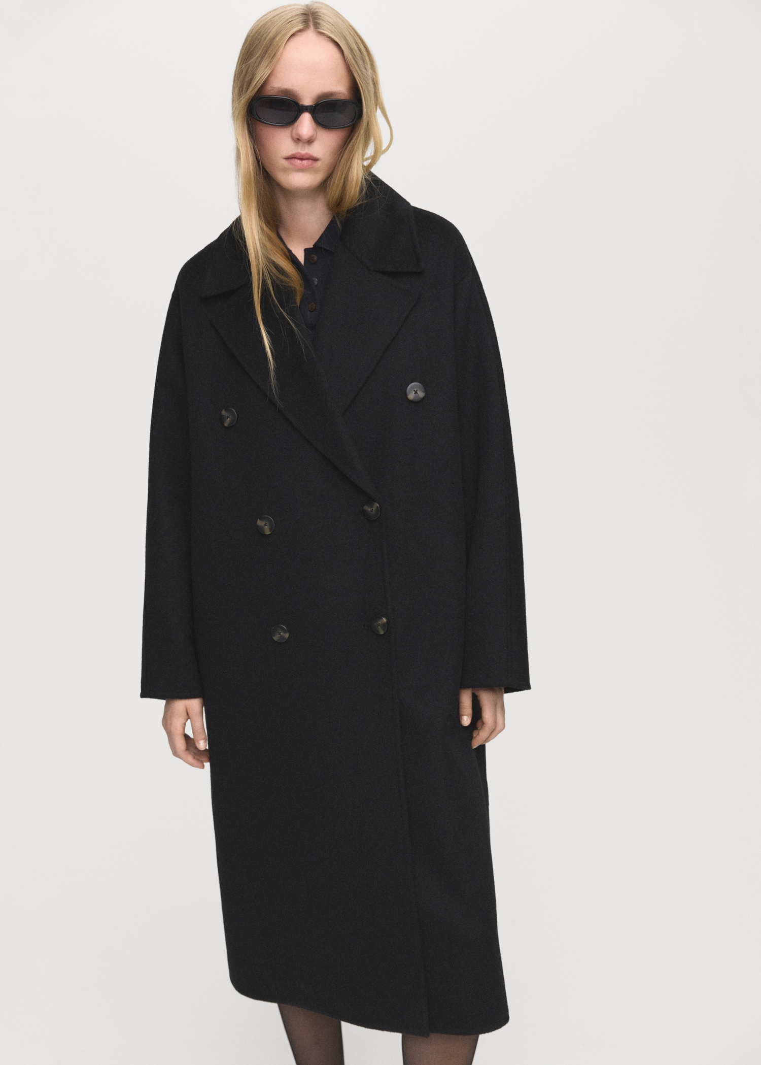 Handmade Oversized Wool Coat - Women | Mango United Kingdom