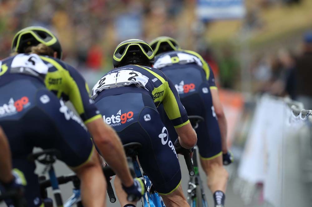 The Orica-Scott team in action