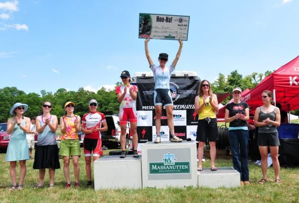 Kelli Emmett (Giant) on the top step of the women's podium for the weekend.