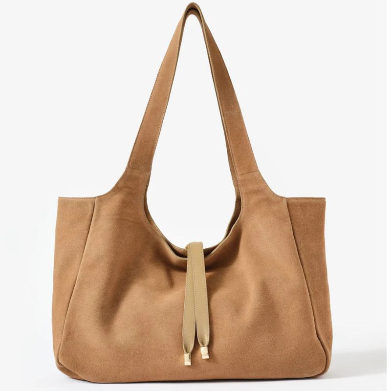 Mint Velvet, Bobbi Neutral Suede Shoulder Bag