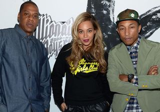 Beyonce, Jay-Z and Pharrell Williams on the red carpet