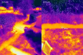flir thermal imagery of hot sidewalks