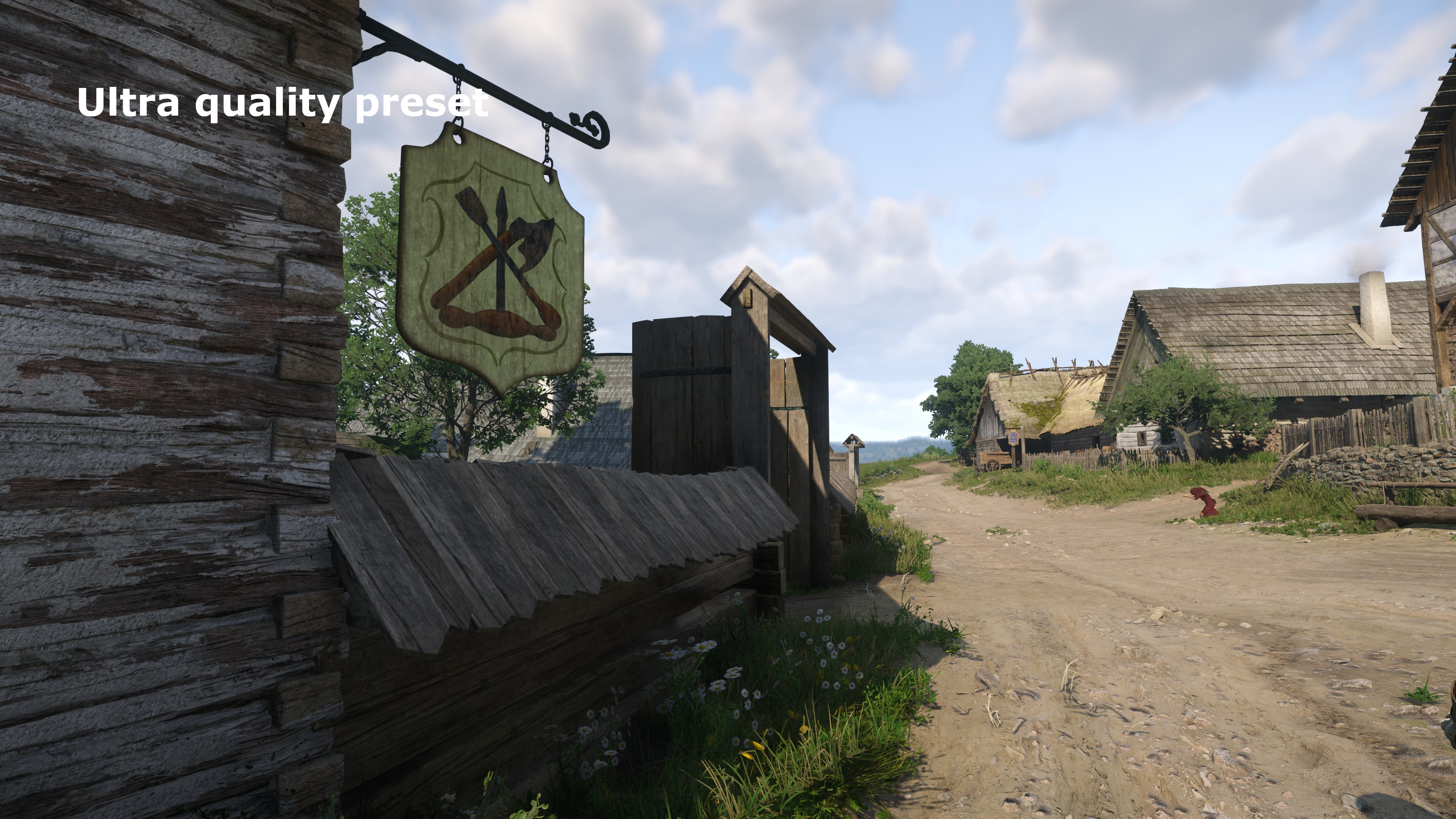 A screenshot from Kingdom Come: Deliverance 2 showing the graphics with using the Ultra quality preset